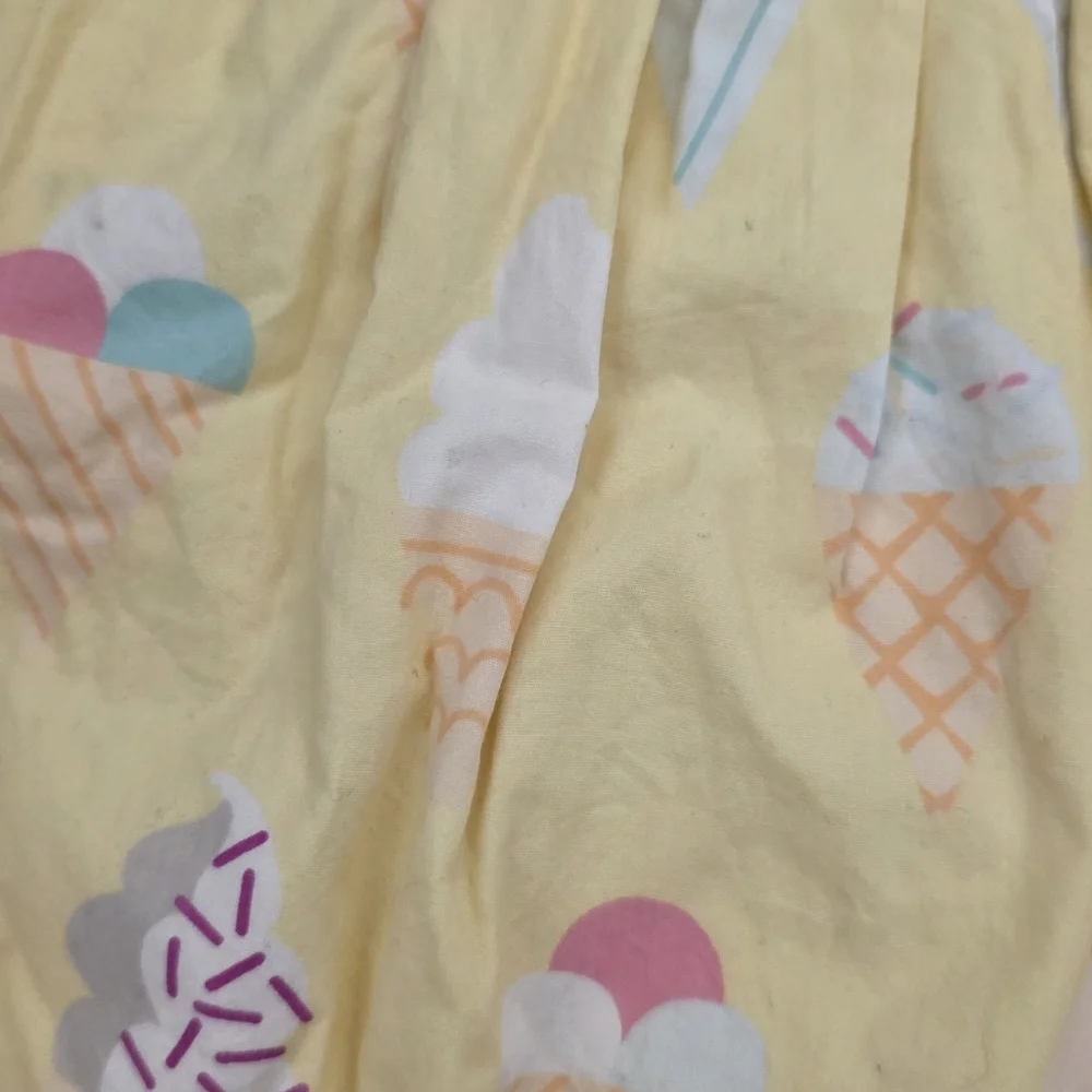 GAP Baby Ice Cream Print Dress Yellow 18-24M Summer Sundress Toddler Cotton